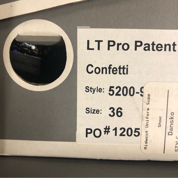 NIB Dansko LT Pro Patent Confetti polka dot slip on clogs multi size - Picture 10 of 11